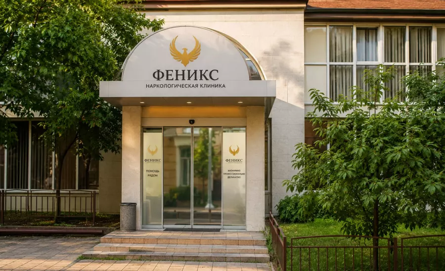 Вход в наркологическую клинику «Феникс» в Еманжелинске